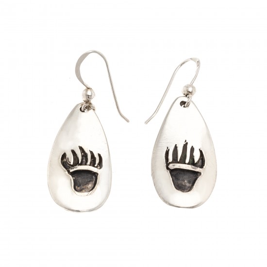 Bear Paw .925 Sterling Silver Certified Authentic Handmade Navajo Native American Earrings 18311 All Products NB180612010214 18311 (by LomaSiiva) Bear Paw .925 Sterling Silver Certified Authentic Handmade Navajo Native American Earrings 18311 All Products NB180612010214 18311 (by LomaSiiva)