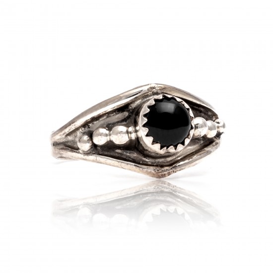 Black Onyx .925 Sterling Silver Certified Authentic Navajo Native American Handmade Ring 13204-1 All Products NB181009165423 13204-1 (by LomaSiiva) Black Onyx .925 Sterling Silver Certified Authentic Navajo Native American Handmade Ring 13204-1 All Products NB181009165423 13204-1 (by LomaSiiva)