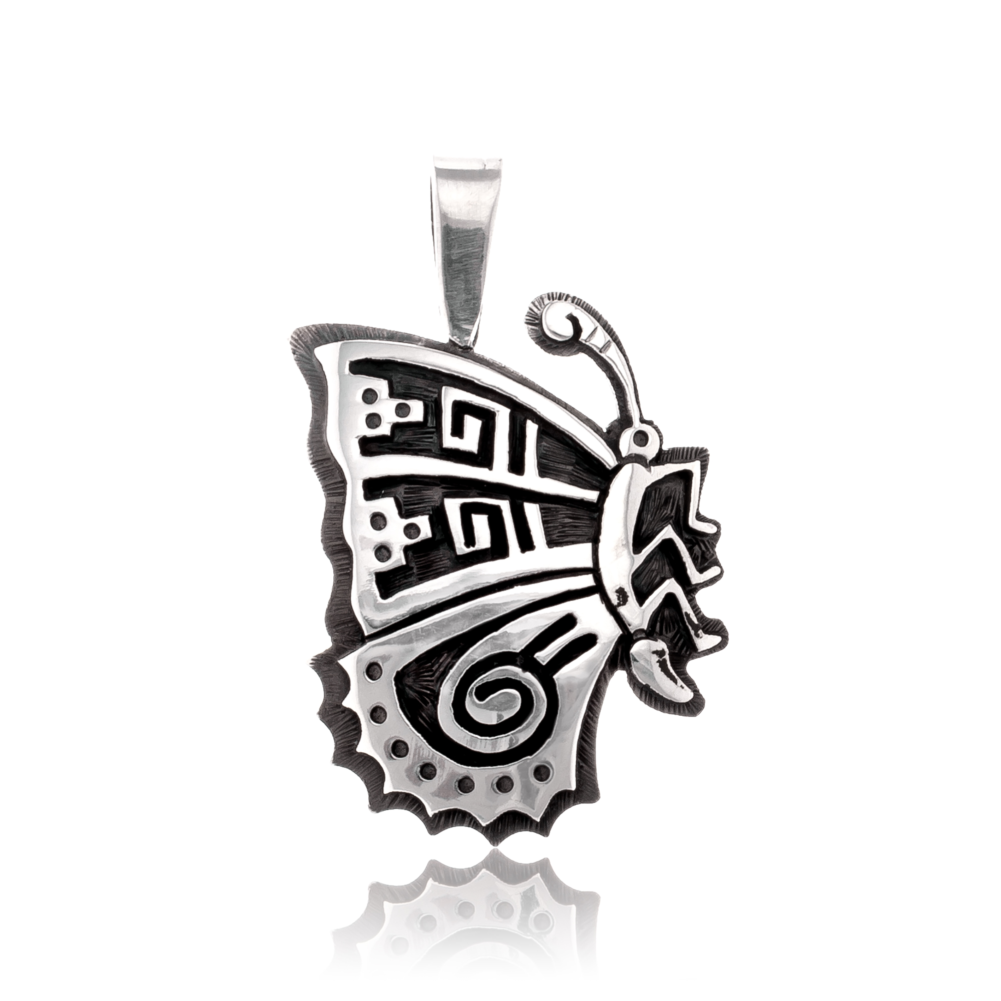 Butterfly .925 Sterling Silver Certified Authentic Handmade Hopi Native American Pendant 24551 Pendants NB180602181539 24551 (by LomaSiiva) Butterfly .925 Sterling Silver Certified Authentic Handmade Hopi Native American Pendant 24551 Pendants NB180602181539 24551 (by LomaSiiva)