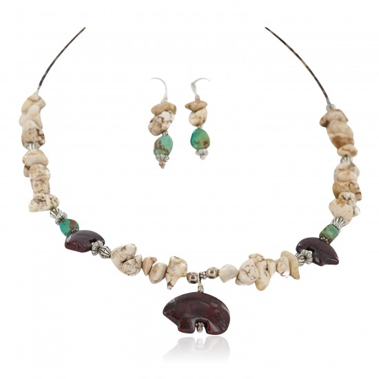 Carved Fetish Bear .925 Sterling Silver Hooks Certified Authentic Navajo White Howlite Red Jasper Native American Set 750209-4-18252-6 Clearance NB160401180346 750209-4-18252-6 (by LomaSiiva) Carved Fetish Bear .925 Sterling Silver Hooks Certified Authentic Navajo White Howlite Red Jasper Native American Set 750209-4-18252-6 Clearance NB160401180346 750209-4-18252-6 (by LomaSiiva)