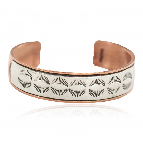 Certified Authentic .925 Sterling Silver Handmade Navajo Native American Pure Copper Bracelet 13170-2 All Products NB160428215825 13170-2 (by LomaSiiva) Certified Authentic .925 Sterling Silver Handmade Navajo Native American Pure Copper Bracelet 13170-2 All Products NB160428215825 13170-2 (by LomaSiiva)