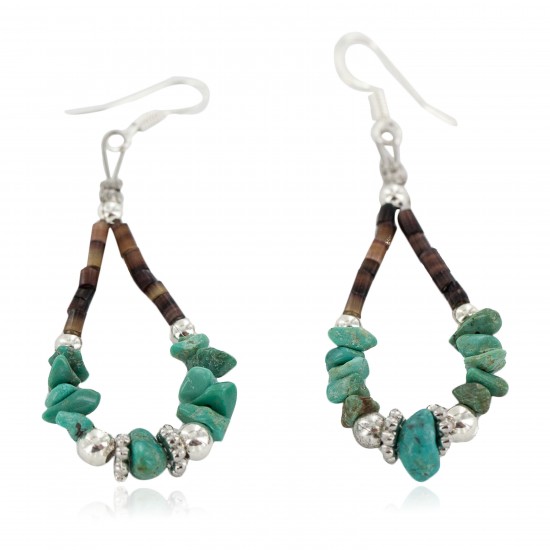 Certified Authentic .925 Sterling Silver Hooks Natural Turquoise Heishi Hoop Native American Dangle Earrings 18263-12 All Products NB160413212645 18263-12 (by LomaSiiva) Certified Authentic .925 Sterling Silver Hooks Natural Turquoise Heishi Hoop Native American Dangle Earrings 18263-12 All Products NB160413212645 18263-12 (by LomaSiiva)