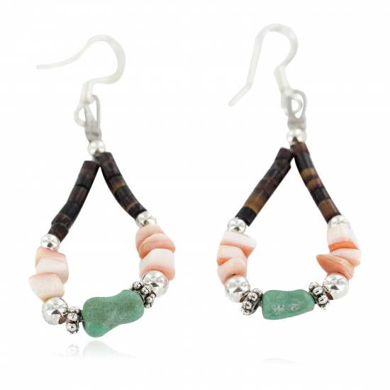 Certified Authentic .925 Sterling Silver Hooks Natural Turquoise Heishi Hoop Native American Dangle Earrings 18263-15 All Products NB160413213857 18263-15 (by LomaSiiva) Certified Authentic .925 Sterling Silver Hooks Natural Turquoise Heishi Hoop Native American Dangle Earrings 18263-15 All Products NB160413213857 18263-15 (by LomaSiiva)