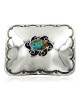 Certified Authentic Flower Handmade Navajo Nickel Natural Turquoise Native American Buckle 1204-3 All Products 391265091688 1204-3 (by LomaSiiva) Certified Authentic Flower Handmade Navajo Nickel Natural Turquoise Native American Buckle 1204-3 All Products 391265091688 1204-3 (by LomaSiiva)