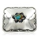 Certified Authentic Flower Handmade Navajo Nickel Natural Turquoise Native American Buckle 1204-3 All Products 391265091688 1204-3 (by LomaSiiva) Certified Authentic Flower Handmade Navajo Nickel Natural Turquoise Native American Buckle 1204-3 All Products 391265091688 1204-3 (by LomaSiiva)