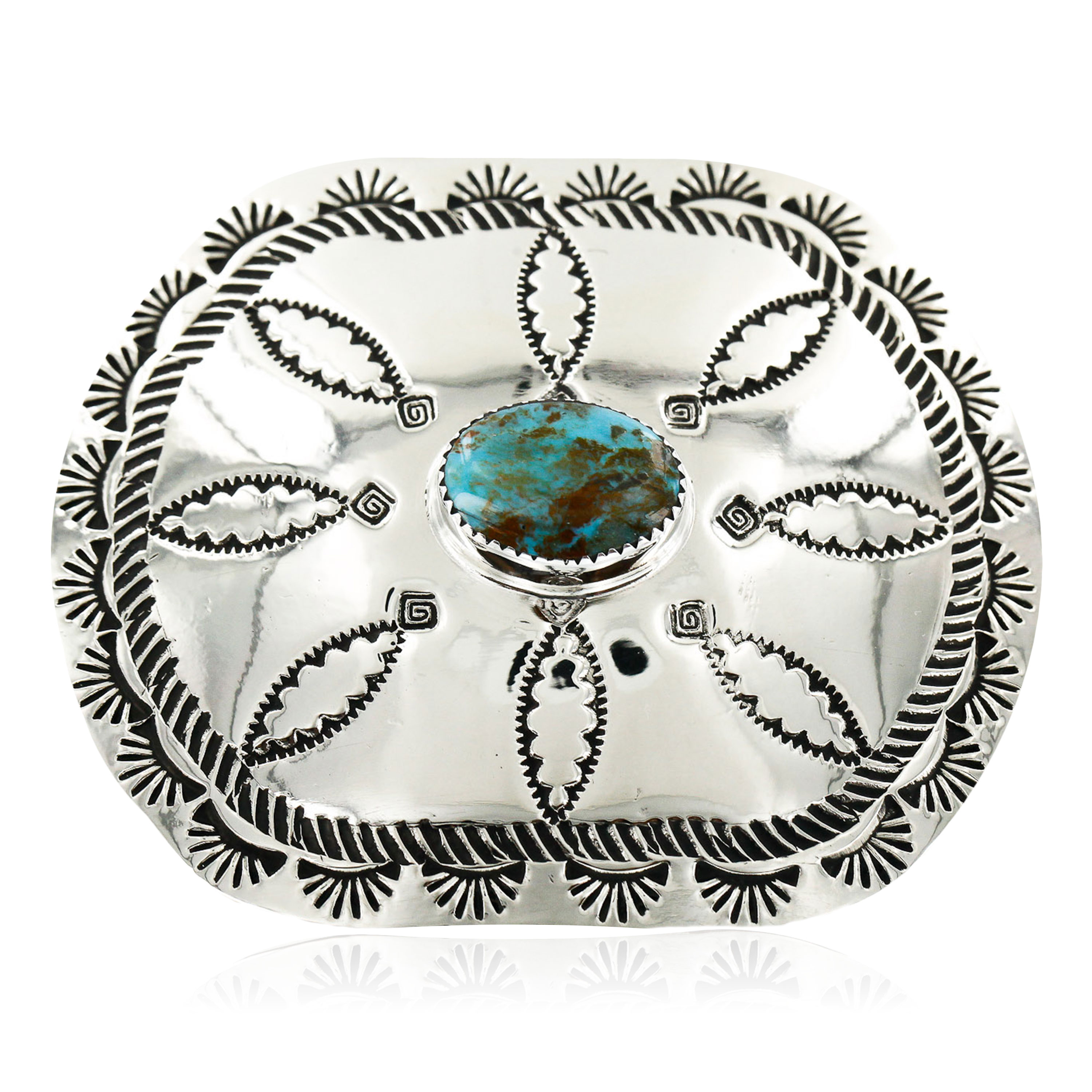 Certified Authentic Flower Navajo Nickel Natural Turquoise Native American Buckle 1204 All Products 1204 1204 (by LomaSiiva) Certified Authentic Flower Navajo Nickel Natural Turquoise Native American Buckle 1204 All Products 1204 1204 (by LomaSiiva)