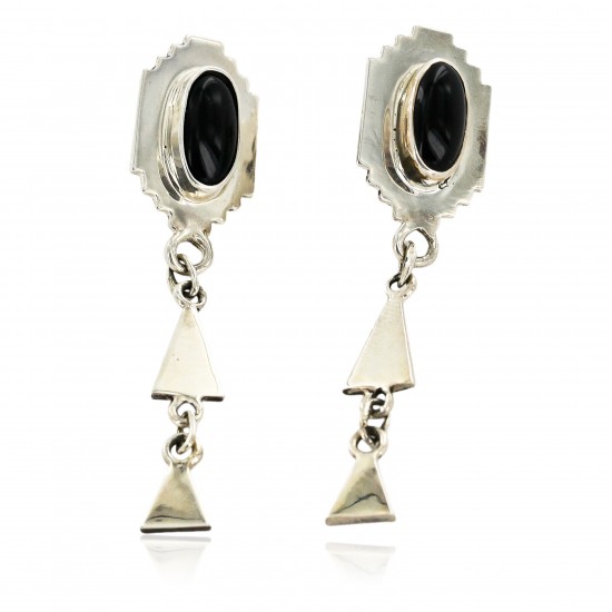Certified Authentic Handmade Navajo .925 Sterling Silver Native American Natural Black Onyx Post Earrings 27115 All Products NB27115 27115 (by LomaSiiva) Certified Authentic Handmade Navajo .925 Sterling Silver Native American Natural Black Onyx Post Earrings 27115 All Products NB27115 27115 (by LomaSiiva)