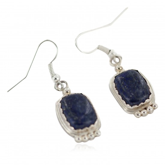 Certified Authentic Handmade Navajo .925 Sterling Silver Natural Lapis Native American Dangle Earrings 97006-2 All Products NB160220205601 97006-2 (by LomaSiiva) Certified Authentic Handmade Navajo .925 Sterling Silver Natural Lapis Native American Dangle Earrings 97006-2 All Products NB160220205601 97006-2 (by LomaSiiva)