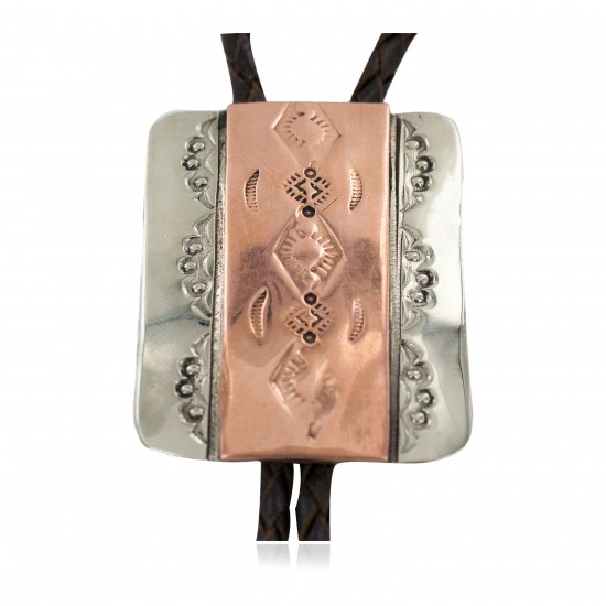 Certified Authentic Handmade Navajo Leather Pure Copper and Nickel Native American Bolo Tie 24489-1 All Products NB160330214626 24489-1 (by LomaSiiva) Certified Authentic Handmade Navajo Leather Pure Copper and Nickel Native American Bolo Tie 24489-1 All Products NB160330214626 24489-1 (by LomaSiiva)