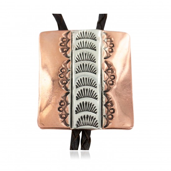 Certified Authentic Handmade Navajo Leather Pure Copper and Nickel Native American Bolo Tie 24489-3 All Products NB160330215139 24489-3 (by LomaSiiva) Certified Authentic Handmade Navajo Leather Pure Copper and Nickel Native American Bolo Tie 24489-3 All Products NB160330215139 24489-3 (by LomaSiiva)