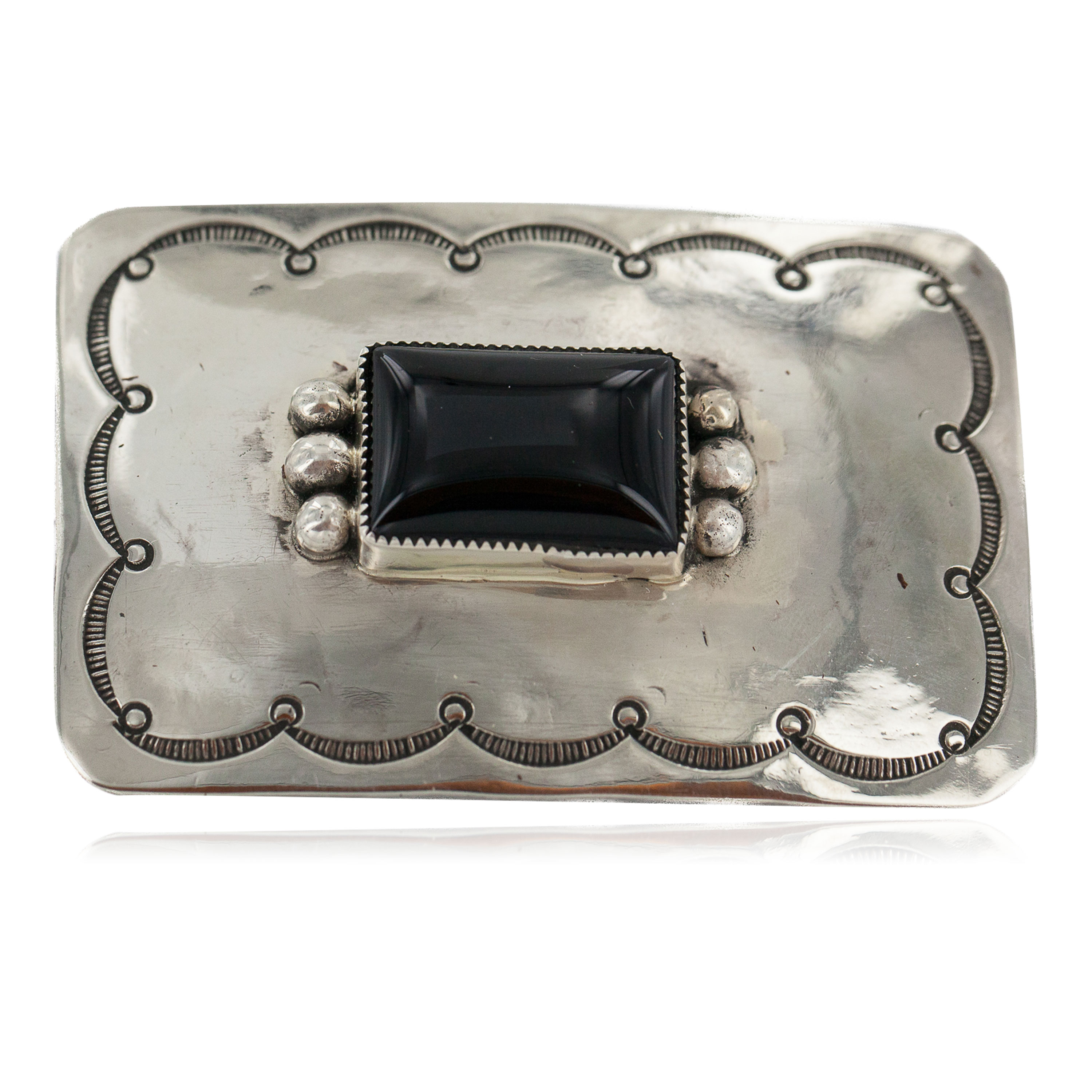 Certified Authentic Handmade Navajo Nickel Natural Black Onyx Native American Buckle 1219-2 All Products NB160406090958 1219-2 (by LomaSiiva) Certified Authentic Handmade Navajo Nickel Natural Black Onyx Native American Buckle 1219-2 All Products NB160406090958 1219-2 (by LomaSiiva)