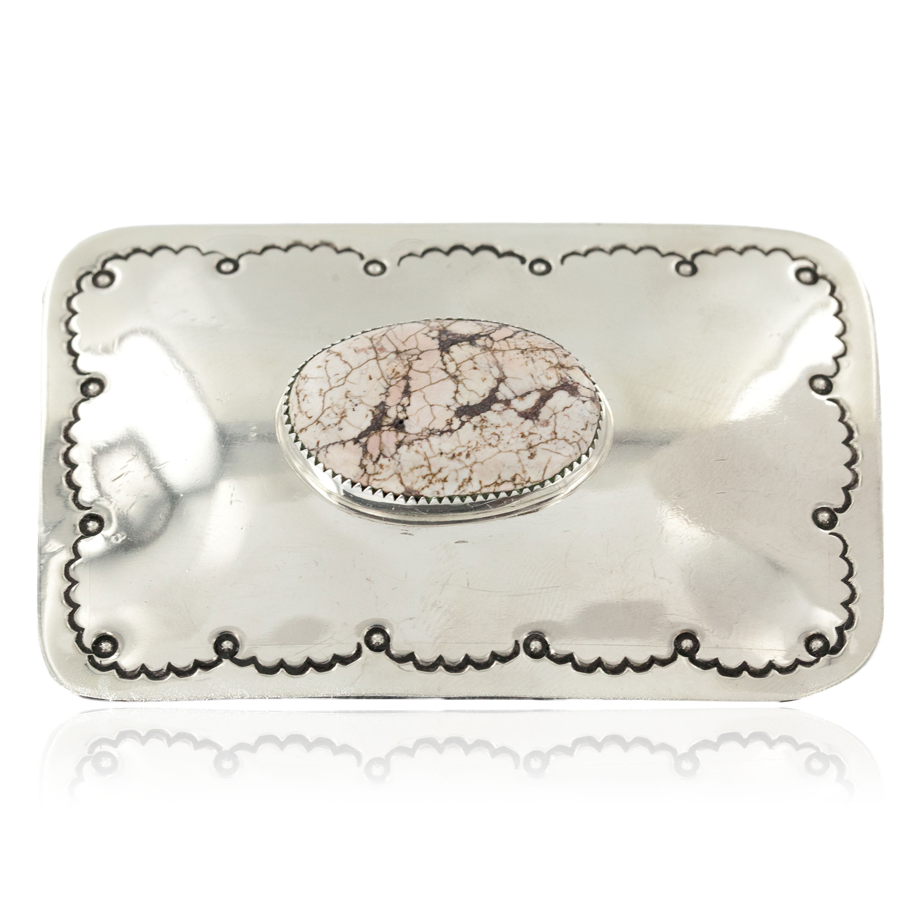 Certified Authentic Handmade Navajo Nickel White Howlite Native American Buckle 1208-1 All Products NB151215040234 1208-1 (by LomaSiiva) Certified Authentic Handmade Navajo Nickel White Howlite Native American Buckle 1208-1 All Products NB151215040234 1208-1 (by LomaSiiva)