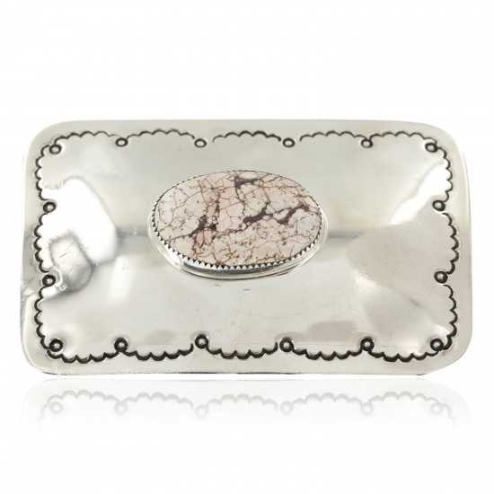 Certified Authentic Handmade Navajo Nickel White Howlite Native American Buckle 1208-1 All Products NB151215040234 1208-1 (by LomaSiiva) Certified Authentic Handmade Navajo Nickel White Howlite Native American Buckle 1208-1 All Products NB151215040234 1208-1 (by LomaSiiva)