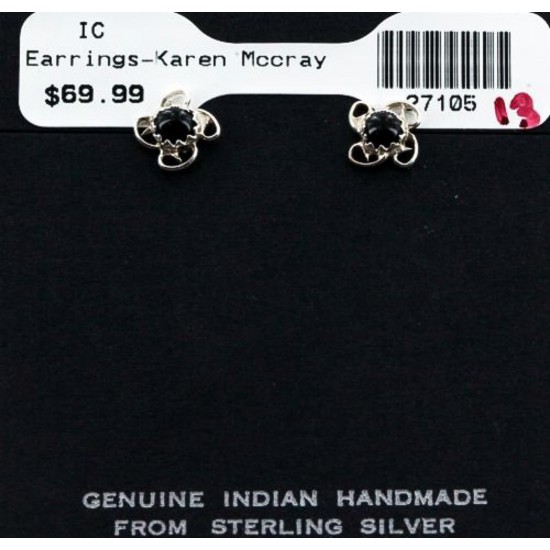 Certified Authentic Navajo .925 Sterling Silver Black Onyx Stud Native American Earrings 371129367407 All Products 27105-13 371129367407 (by LomaSiiva) Certified Authentic Navajo .925 Sterling Silver Black Onyx Stud Native American Earrings 371129367407 All Products 27105-13 371129367407 (by LomaSiiva)