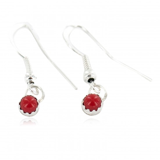 Certified Authentic Navajo .925 Sterling Silver Coral Native American Dangle Earrings 27233-2 All Products NB160506182035 27233-2 (by LomaSiiva) Certified Authentic Navajo .925 Sterling Silver Coral Native American Dangle Earrings 27233-2 All Products NB160506182035 27233-2 (by LomaSiiva)