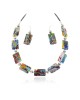 Certified Authentic Navajo .925 Sterling Silver Multicolor Glass Natural Hematite Set 17057 Sets NB160113214134 17057 (by LomaSiiva) Certified Authentic Navajo .925 Sterling Silver Multicolor Glass Natural Hematite Set 17057 Sets NB160113214134 17057 (by LomaSiiva)