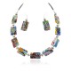 Certified Authentic Navajo .925 Sterling Silver Multicolor Glass Natural Hematite Set 17057 Sets NB160113214134 17057 (by LomaSiiva) Certified Authentic Navajo .925 Sterling Silver Multicolor Glass Natural Hematite Set 17057 Sets NB160113214134 17057 (by LomaSiiva)