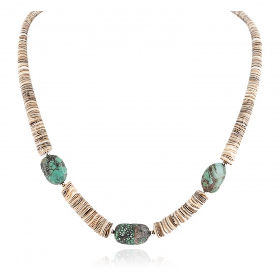 Certified Authentic Navajo .925 Sterling Silver Natural Spiderweb Turquoise and Graduated Heishi Native American Necklace 7501008-86 Clearance NB160131220725 7501008-86 (by LomaSiiva) Certified Authentic Navajo .925 Sterling Silver Natural Spiderweb Turquoise and Graduated Heishi Native American Necklace 7501008-86 Clearance NB160131220725 7501008-86 (by LomaSiiva)