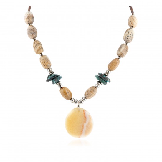 Certified Authentic Navajo .925 Sterling Silver Natural Spiderweb Turquoise Jasper Agate Native American Necklace 18108-78 All Products NB160113180356 18108-78 (by LomaSiiva) Certified Authentic Navajo .925 Sterling Silver Natural Spiderweb Turquoise Jasper Agate Native American Necklace 18108-78 All Products NB160113180356 18108-78 (by LomaSiiva)