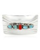 Certified Authentic Navajo .925 Sterling Silver Natural Turquoise and Coral Native American Buckle 1195 All Products 390989979861 1195 (by LomaSiiva) Certified Authentic Navajo .925 Sterling Silver Natural Turquoise and Coral Native American Buckle 1195 All Products 390989979861 1195 (by LomaSiiva)