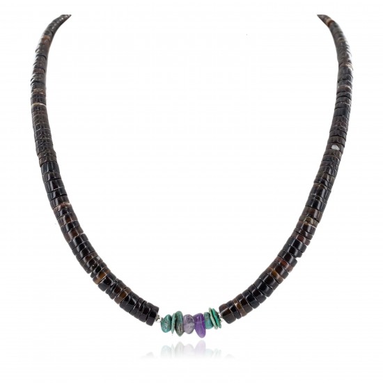Certified Authentic Navajo .925 Sterling Silver Natural Turquoise Heishi Amethyst Native American Necklace 25285-1 Clearance NB151127161347 25285-1 (by LomaSiiva) Certified Authentic Navajo .925 Sterling Silver Natural Turquoise Heishi Amethyst Native American Necklace 25285-1 Clearance NB151127161347 25285-1 (by LomaSiiva)