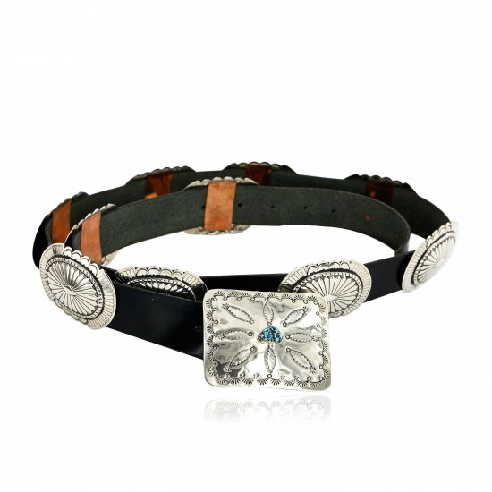 Certified Authentic Navajo Nickel Copper Natural Turquoise Concho Belt 19157 All Products 19157 19157 (by LomaSiiva) Certified Authentic Navajo Nickel Copper Natural Turquoise Concho Belt 19157 All Products 19157 19157 (by LomaSiiva)