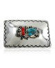 Certified Authentic Navajo Nickel Turquoise Native American Buckle 1192-3 All Products 390957619969 1192-3 (by LomaSiiva) Certified Authentic Navajo Nickel Turquoise Native American Buckle 1192-3 All Products 390957619969 1192-3 (by LomaSiiva)