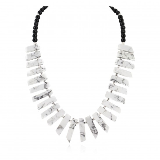 Certified Authentic Nickel Navajo Natural Black Onyx White Howlite Native American Necklace 18264-6 All Products NB160507222431 18264-6 (by LomaSiiva) Certified Authentic Nickel Navajo Natural Black Onyx White Howlite Native American Necklace 18264-6 All Products NB160507222431 18264-6 (by LomaSiiva)