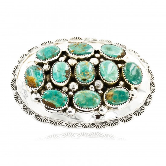 Certified Authentic Nuggets Navajo .925 Sterling Silver Natural Turquoise Native American Buckle 10527-1 All Products 391265130201 10527-1 (by LomaSiiva) Certified Authentic Nuggets Navajo .925 Sterling Silver Natural Turquoise Native American Buckle 10527-1 All Products 391265130201 10527-1 (by LomaSiiva)
