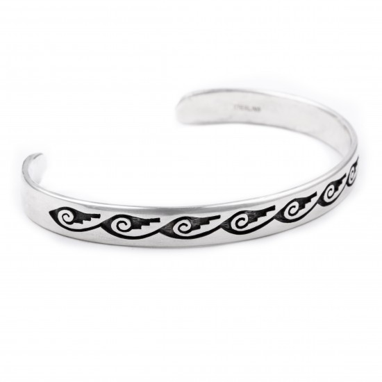 Clouds Water .925 Sterling Silver Water Wave Certified Authentic Handmade Hopi Native American Bracelet 13219-2 All Products NB180518192927 13219-2 (by LomaSiiva) Clouds Water .925 Sterling Silver Water Wave Certified Authentic Handmade Hopi Native American Bracelet 13219-2 All Products NB180518192927 13219-2 (by LomaSiiva)