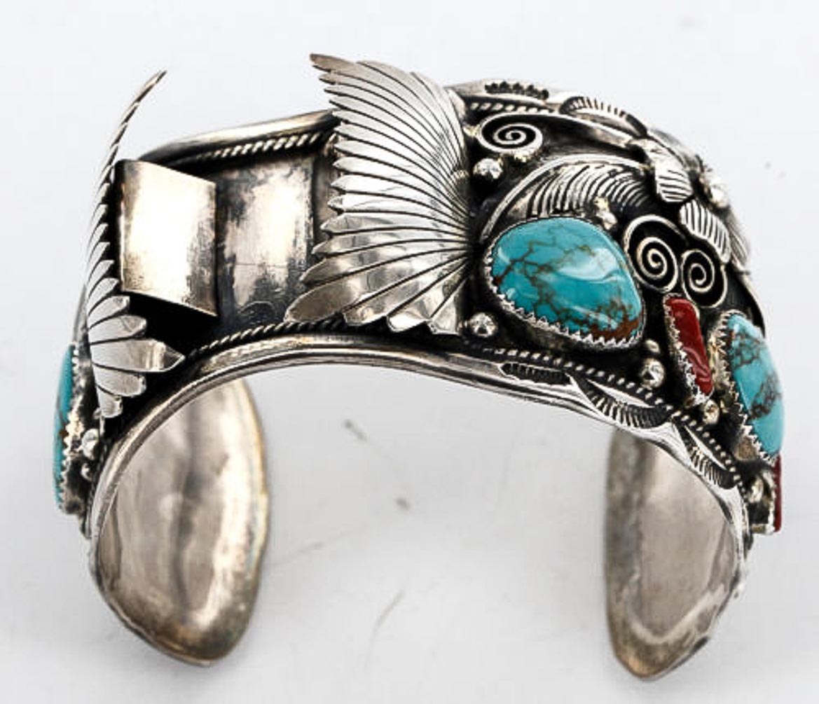 Collectable Handmade Certified Authentic Navajo .925 Sterling Silver Coral Turquoise Signed Native American Watch Cuff Bracelet 390822858662 All Products 390822858662 390822858662 (by LomaSiiva) Collectable Handmade Certified Authentic Navajo .925 Sterling Silver Coral Turquoise Signed Native American Watch Cuff Bracelet 390822858662 All Products 390822858662 390822858662 (by LomaSiiva)