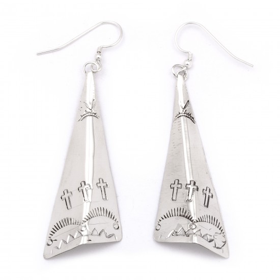 Cross Sun Mountain .925 Starling Silver Certified Authentic Handmade Navajo Native American Earrings 27265-7 All Products NB180607034126 27265-7 (by LomaSiiva) Cross Sun Mountain .925 Starling Silver Certified Authentic Handmade Navajo Native American Earrings 27265-7 All Products NB180607034126 27265-7 (by LomaSiiva)