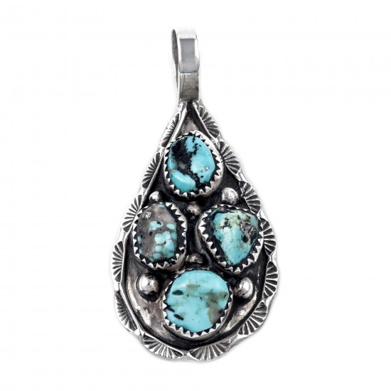Drop .925 Starling Silver Certified Authentic Handmade Navajo Native American Natural Turquoise Nugget Pendent 16048-100 Pendants NB180602181527 16048-100 (by LomaSiiva) Drop .925 Starling Silver Certified Authentic Handmade Navajo Native American Natural Turquoise Nugget Pendent 16048-100 Pendants NB180602181527 16048-100 (by LomaSiiva)