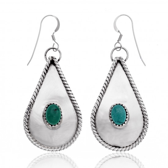 Drop Natural Turquoise .925 Sterling Silver Certified Authentic Navajo Native American Handmade Dangle Earrings 27269 All Products NB181212224250 27269 (by LomaSiiva) Drop Natural Turquoise .925 Sterling Silver Certified Authentic Navajo Native American Handmade Dangle Earrings 27269 All Products NB181212224250 27269 (by LomaSiiva)
