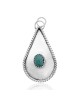 Drop Turquoise .925 Sterling Silver Certified Authentic Navajo Native American Handmade Pendant 24553 Pendants NB181211210602 24553 (by LomaSiiva) Drop Turquoise .925 Sterling Silver Certified Authentic Navajo Native American Handmade Pendant 24553 Pendants NB181211210602 24553 (by LomaSiiva)