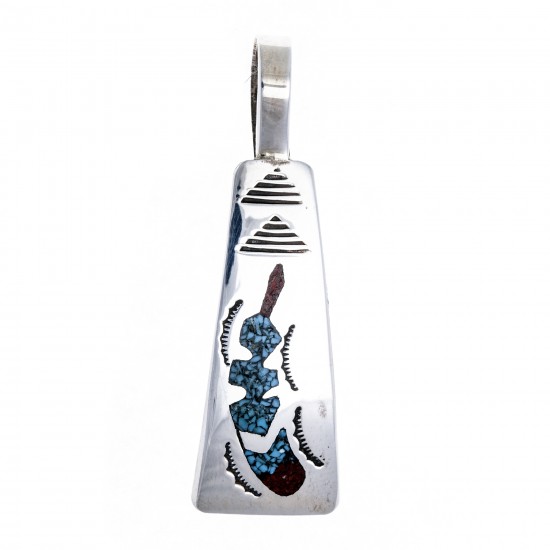 Feather .925 Starling Silver Certified Authentic Handmade Navajo Native American Natural Turquoise Coral Pendent 24313-2 Pendants NB180602181537 24313-2 (by LomaSiiva) Feather .925 Starling Silver Certified Authentic Handmade Navajo Native American Natural Turquoise Coral Pendent 24313-2 Pendants NB180602181537 24313-2 (by LomaSiiva)