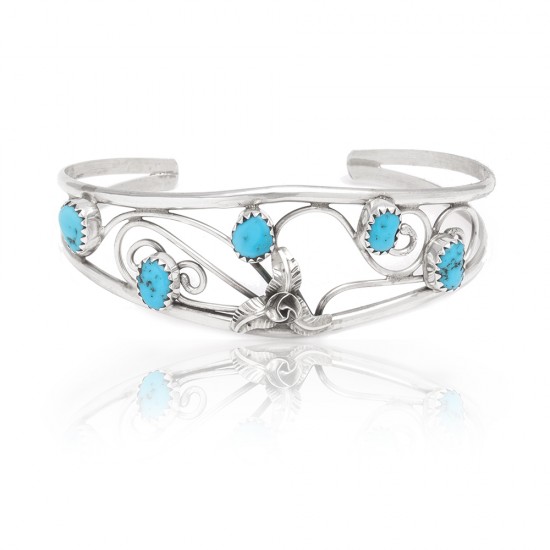 Flower .925 Sterling Silver Certified Authentic Handmade Navajo Native American Natural Arizona Sleeping Beauty Turquoise Cuff Bracelet 12947-2 All Products NB151223182937 12947-2 (by LomaSiiva) Flower .925 Sterling Silver Certified Authentic Handmade Navajo Native American Natural Arizona Sleeping Beauty Turquoise Cuff Bracelet 12947-2 All Products NB151223182937 12947-2 (by LomaSiiva)