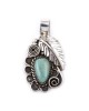 Flower and Leaf .925 Sterling Silver Certified Authentic Handmade Navajo Native American Natural Turquoise Pendant 1504 All Products NB180524003330 1504 (by LomaSiiva) Flower and Leaf .925 Sterling Silver Certified Authentic Handmade Navajo Native American Natural Turquoise Pendant 1504 All Products NB180524003330 1504 (by LomaSiiva)