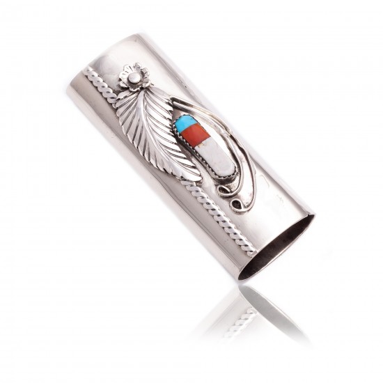 Flower Nickel .925 Sterling Silver Certified Authentic Handmade Navajo Native American Inlaid Natural Turquoise Mother of Pearl Black Onyx Coral Lighter Case 18122 Lighter Cases NB151216230320 18122 (by LomaSiiva) Flower Nickel .925 Sterling Silver Certified Authentic Handmade Navajo Native American Inlaid Natural Turquoise Mother of Pearl Black Onyx Coral Lighter Case 18122 Lighter Cases NB151216230320 18122 (by LomaSiiva)