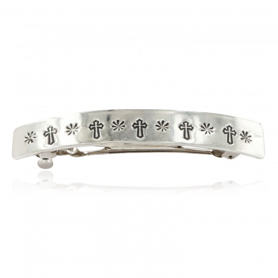 Handmade Certified Authentic Cross Nickel Navajo Native American Hair Barrette 10344-3 All Products NB160207072602 10344-3 (by LomaSiiva) Handmade Certified Authentic Cross Nickel Navajo Native American Hair Barrette 10344-3 All Products NB160207072602 10344-3 (by LomaSiiva)