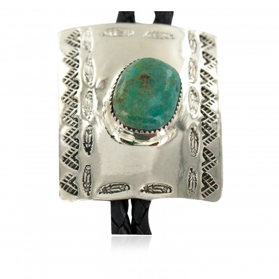 Handmade Certified Authentic Feather Mountain Navajo Leather Nickel Natural Turquoise Native American Bolo Tie 24488-1 All Products NB160330220206 24488-1 (by LomaSiiva) Handmade Certified Authentic Feather Mountain Navajo Leather Nickel Natural Turquoise Native American Bolo Tie 24488-1 All Products NB160330220206 24488-1 (by LomaSiiva)