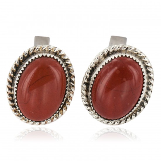 Handmade Certified Authentic Navajo .925 Sterling Silver Natural Red Jasper Native American Cuff Links 19128-1 Cufflinks NB160207080508 19128-1 (by LomaSiiva) Handmade Certified Authentic Navajo .925 Sterling Silver Natural Red Jasper Native American Cuff Links 19128-1 Cufflinks NB160207080508 19128-1 (by LomaSiiva)