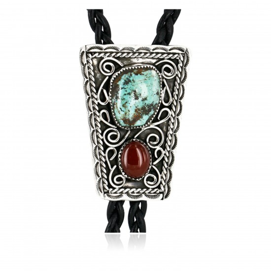 Handmade Certified Authentic Navajo .925 Sterling Silver Natural Turquoise Agate Native American Bolo Tie 24390-1 All Products 371442902671 24390-1 (by LomaSiiva) Handmade Certified Authentic Navajo .925 Sterling Silver Natural Turquoise Agate Native American Bolo Tie 24390-1 All Products 371442902671 24390-1 (by LomaSiiva)