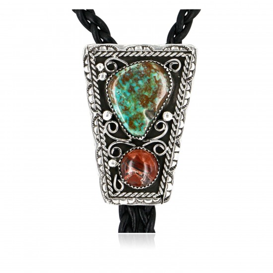 Handmade Certified Authentic Navajo .925 Sterling Silver Natural Turquoise Jasper Native American Bolo Tie 24390-2 All Products 371442903688 24390-2 (by LomaSiiva) Handmade Certified Authentic Navajo .925 Sterling Silver Natural Turquoise Jasper Native American Bolo Tie 24390-2 All Products 371442903688 24390-2 (by LomaSiiva)