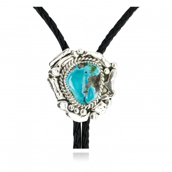Handmade Certified Authentic Navajo .925 Sterling Silver Natural Turquoise Native American Bolo Tie 24406-1 All Products 24406-1 24406-1 (by LomaSiiva) Handmade Certified Authentic Navajo .925 Sterling Silver Natural Turquoise Native American Bolo Tie 24406-1 All Products 24406-1 24406-1 (by LomaSiiva)