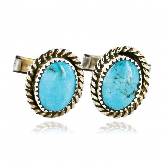 Handmade Certified Authentic Navajo .925 Sterling Silver Natural Turquoise Native American Cuff Links 19109-1 Cufflinks 391265154818 19109-1 (by LomaSiiva) Handmade Certified Authentic Navajo .925 Sterling Silver Natural Turquoise Native American Cuff Links 19109-1 Cufflinks 391265154818 19109-1 (by LomaSiiva)