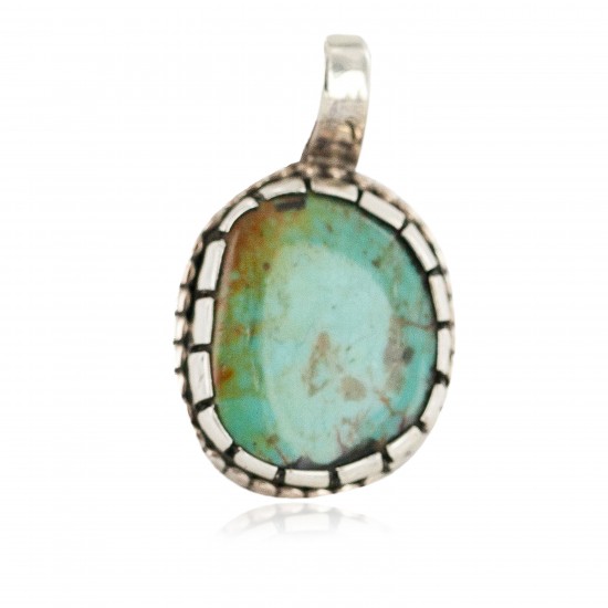 Handmade Certified Authentic Navajo .925 Sterling Silver Natural Turquoise Native American Pendant 13168 All Products NB160428214109 13168 (by LomaSiiva) Handmade Certified Authentic Navajo .925 Sterling Silver Natural Turquoise Native American Pendant 13168 All Products NB160428214109 13168 (by LomaSiiva)