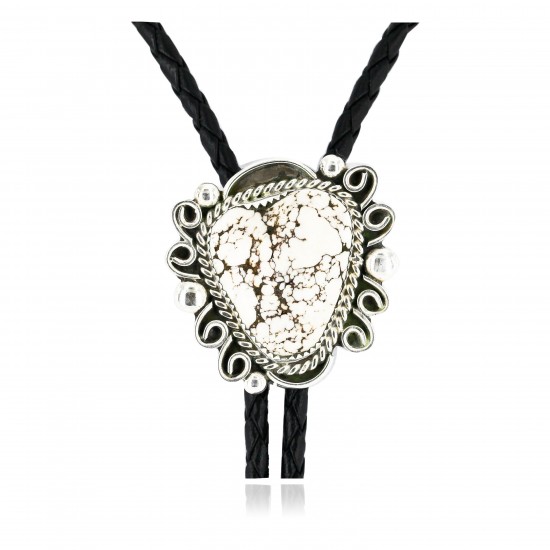 Handmade Certified Authentic Navajo .925 Sterling Silver Natural White Buffalo Native American Bolo Tie 24407-3 All Products 24407-3 24407-3 (by LomaSiiva) Handmade Certified Authentic Navajo .925 Sterling Silver Natural White Buffalo Native American Bolo Tie 24407-3 All Products 24407-3 24407-3 (by LomaSiiva)