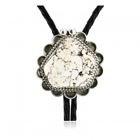 Handmade Certified Authentic Navajo .925 Sterling Silver Natural White Buffalo Native American Bolo Tie 24408-2 All Products 24408-2 24408-2 (by LomaSiiva) Handmade Certified Authentic Navajo .925 Sterling Silver Natural White Buffalo Native American Bolo Tie 24408-2 All Products 24408-2 24408-2 (by LomaSiiva)