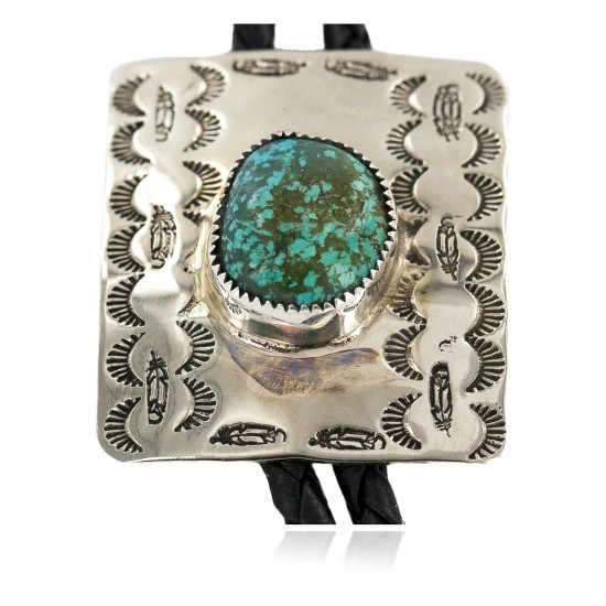 Handmade Certified Authentic Navajo Leather Nickel Natural Turquoise Native American Bolo Tie 24488-3 All Products NB160330203933 24488-3 (by LomaSiiva) Handmade Certified Authentic Navajo Leather Nickel Natural Turquoise Native American Bolo Tie 24488-3 All Products NB160330203933 24488-3 (by LomaSiiva)